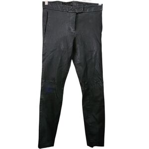 J. Crew Ryder Lamb Leather Black Pants Size 2